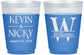 Custom Wedding 16 oz Color Changing Frosted Cups - Monogram | 806