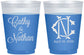 Custom Wedding 16 oz Color Changing Frosted Cups - Two Letter Monogram | 807