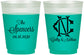 Custom Wedding 16 oz Color Changing Frosted Cups - Two Letter Monogram | 808
