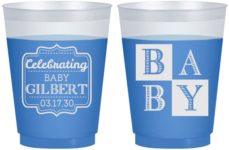 Custom Baby Shower 16 oz Color Changing Frosted Cups - Celebrating | 90029