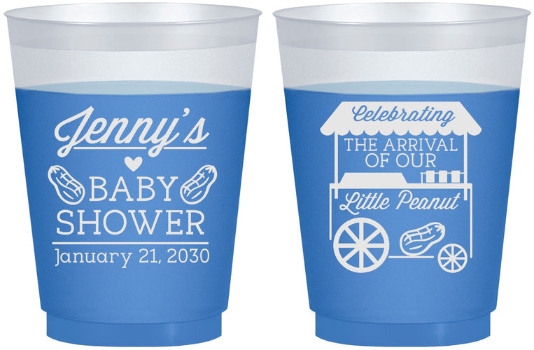 Custom Baby Shower 16 oz Color Changing Frosted Cups - Little Peanut | 90030