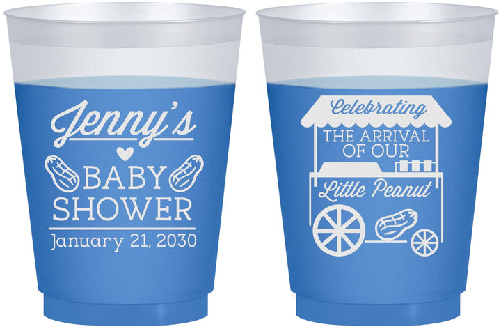 Custom Baby Shower 16 oz Color Changing Frosted Cups - Little Peanut | 90030