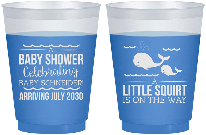 Custom Baby Shower 16 oz Color Changing Frosted Cups - Mermaid On Her Way | 90044