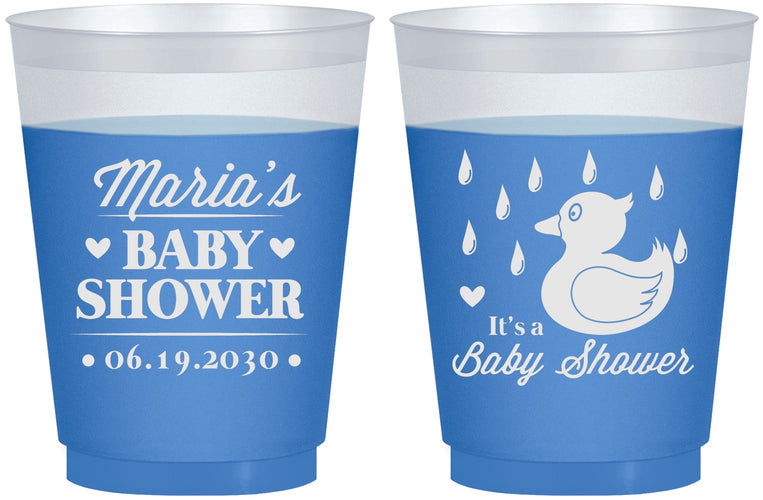 Custom Baby Shower 16 oz Color Changing Frosted Cups - Duckling | 90047