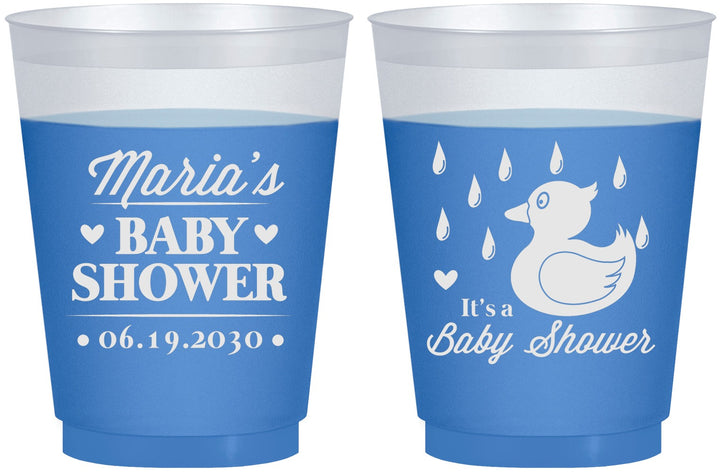 Custom Baby Shower 16 oz Color Changing Frosted Cups - Duckling | 90047