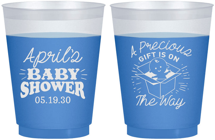 Custom Baby Shower 16 oz Color Changing Frosted Cups - Precious Gift | 90057