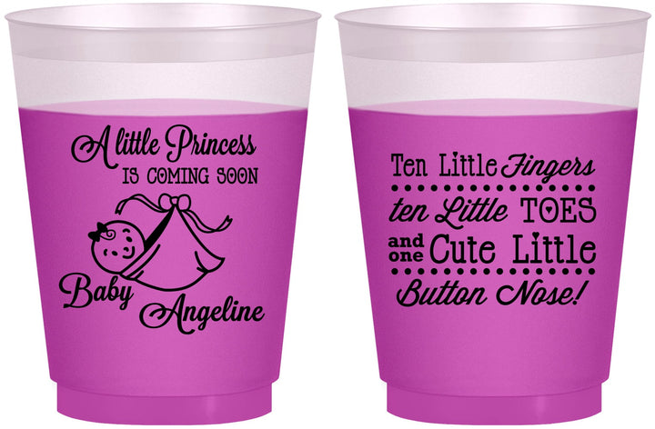 Custom Baby Shower 16 oz Color Changing Frosted Cups - Little Princess | 90066