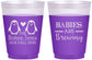 Custom Baby Shower 16 oz Color Changing Frosted Cups - Twins Baby Penguins | 90070