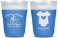 Custom Baby Shower 16 oz Color Changing Frosted Cups - Nautical Anchors Aweigh | 90083