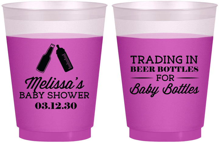 Custom Baby Shower 16 oz Color Changing Frosted Cups - Bottles | 90115