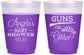Custom Baby Shower 16 oz Color Changing Frosted Cups - Guns Or Glitter | 90130