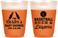 Custom Baby Shower 16 oz Color Changing Frosted Cups - Basketball Beer Diapers | 90133