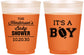 Custom Baby Shower 16 oz Color Changing Frosted Cups - Football | 90142