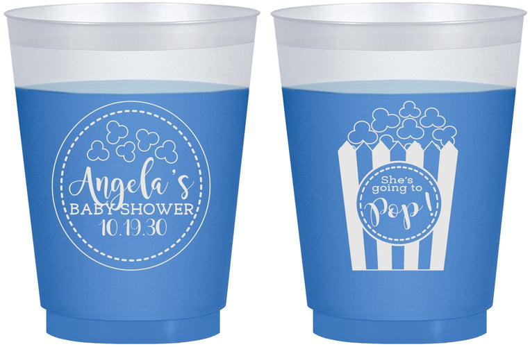 Custom Baby Shower 16 oz Color Changing Frosted Cups - Shes Going To Pop | 90159