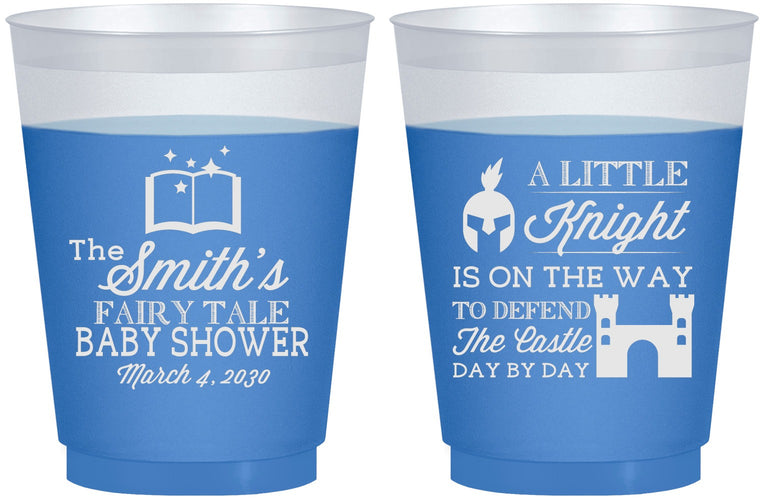 Custom Baby Shower 16 oz Color Changing Frosted Cups - Little Knight | 90175