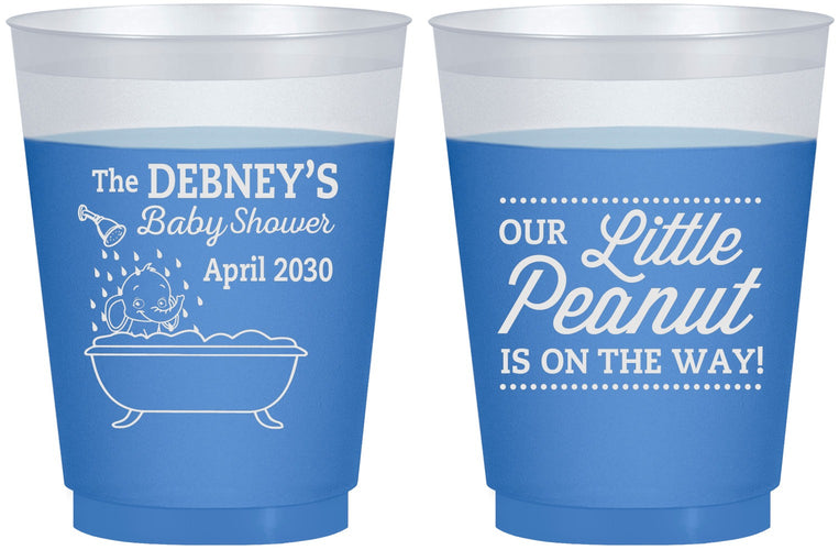 Custom Baby Shower 16 oz Color Changing Frosted Cups - Little Peanut | 90180