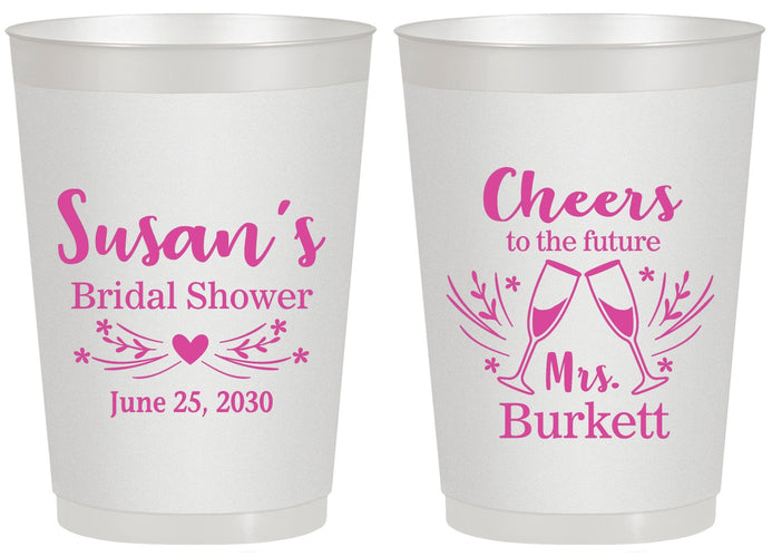 Personalized Bridal Shower 20 oz Frosted Cups - Future Mrs | 100005