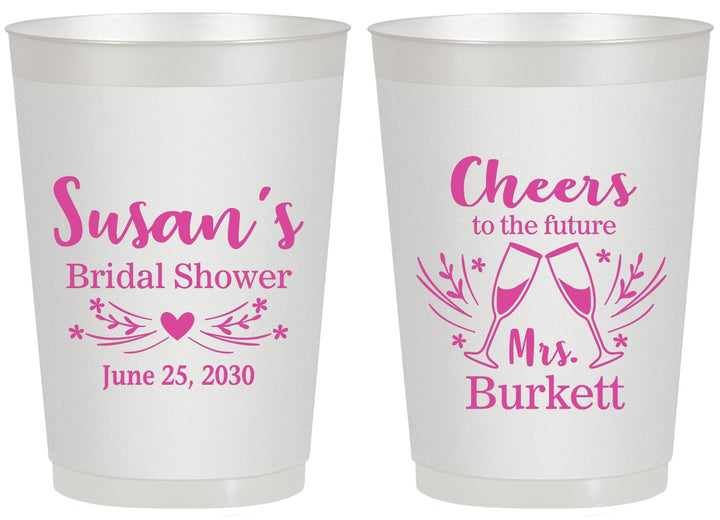 Personalized Bridal Shower 20 oz Frosted Cups - Future Mrs | 100005