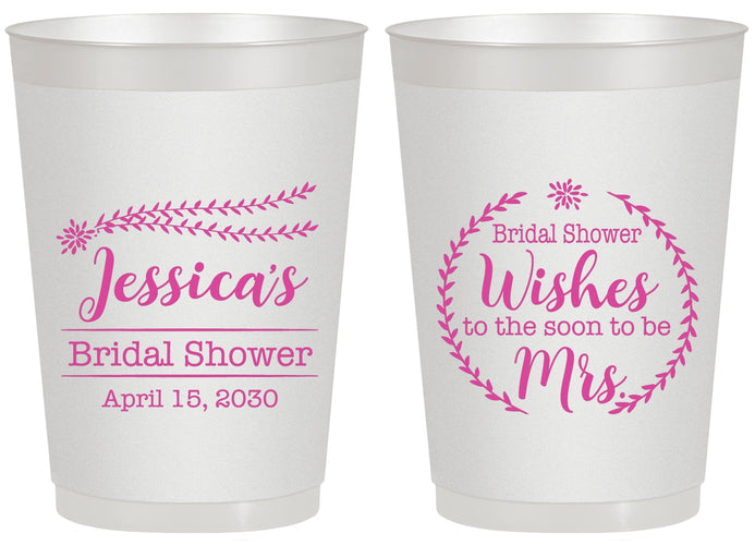 Personalized Bridal Shower 20 oz Frosted Cups - Soon To Be Mrs | 100009