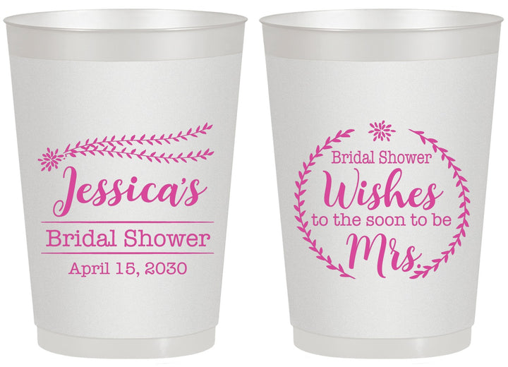 Personalized Bridal Shower 20 oz Frosted Cups - Soon To Be Mrs | 100009