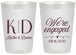 Personalized Engagement 20 oz Frosted Cups - We Are Engaged | 10001