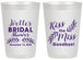 Personalized Bridal Shower 20 oz Frosted Cups - Kiss The Miss Goodbye | 100010