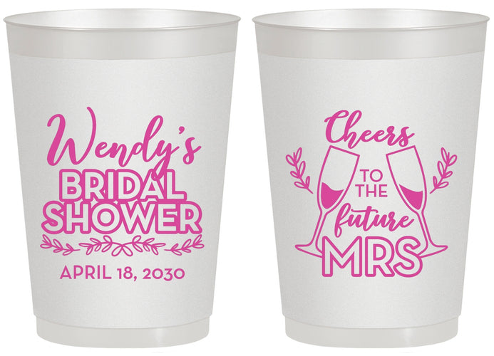 Personalized Bridal Shower 20 oz Frosted Cups - Future Mrs | 100011