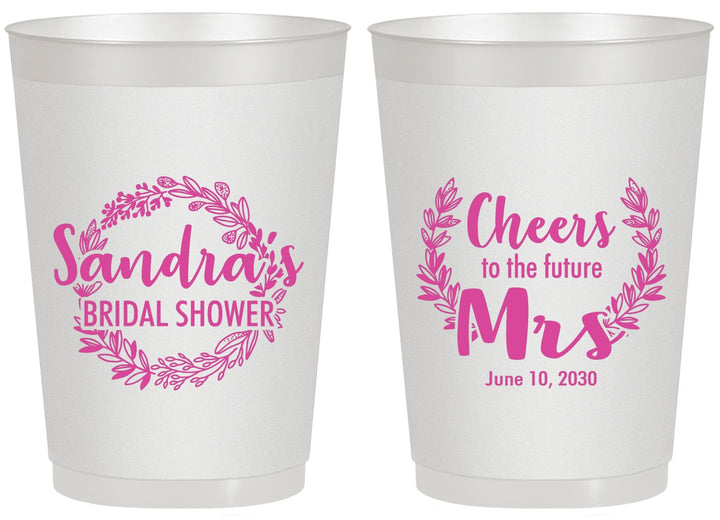 Personalized Bridal Shower 20 oz Frosted Cups - Future Mrs | 100015