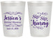 Personalized Bridal Shower 20 oz Frosted Cups - Sip Sip Hooray | 100016