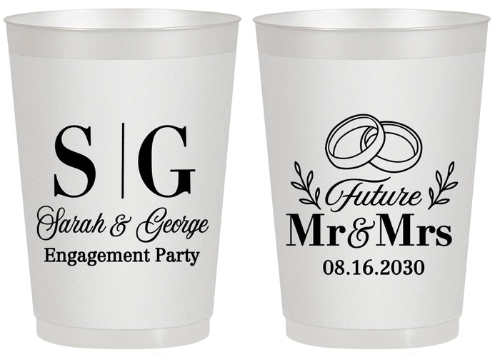 Personalized Engagement 20 oz Frosted Cups - Future Mr And Mrs | 10002