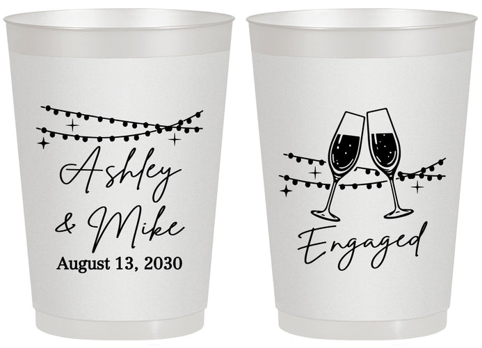 Personalized Engagement 20 oz Frosted Cups - Engaged | 10007