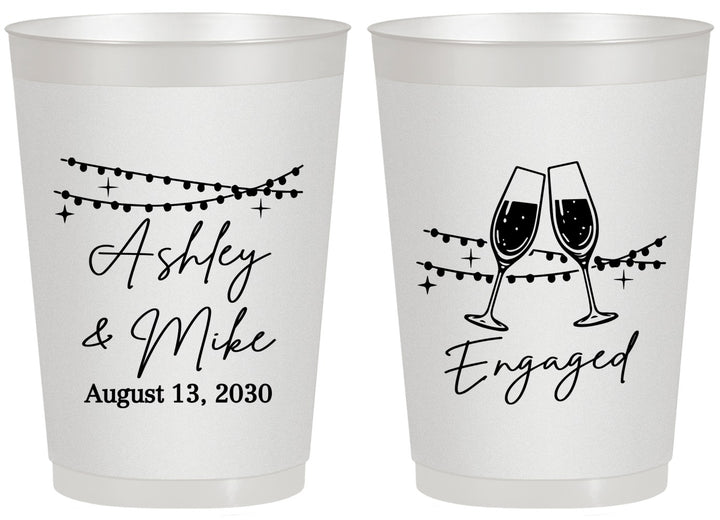 Personalized Engagement 20 oz Frosted Cups - Engaged | 10007