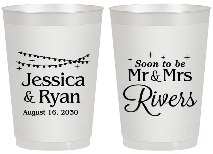 Personalized Engagement 20 oz Frosted Cups - Soon To Be Mr And Mrs | 10008
