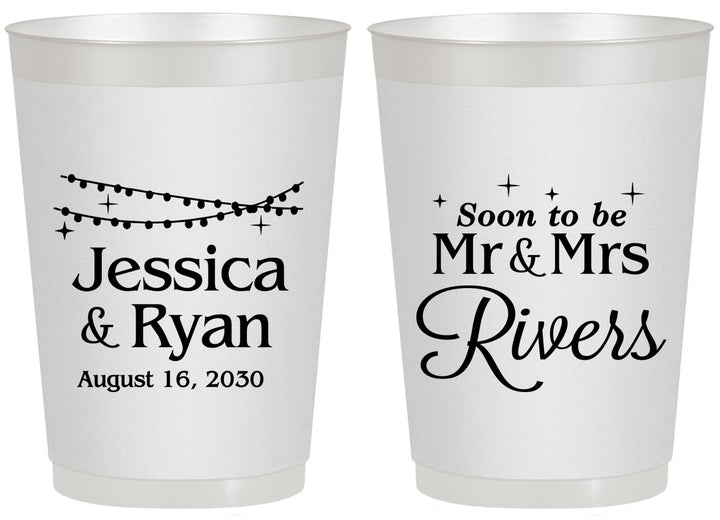 Personalized Engagement 20 oz Frosted Cups - Soon To Be Mr And Mrs | 10008