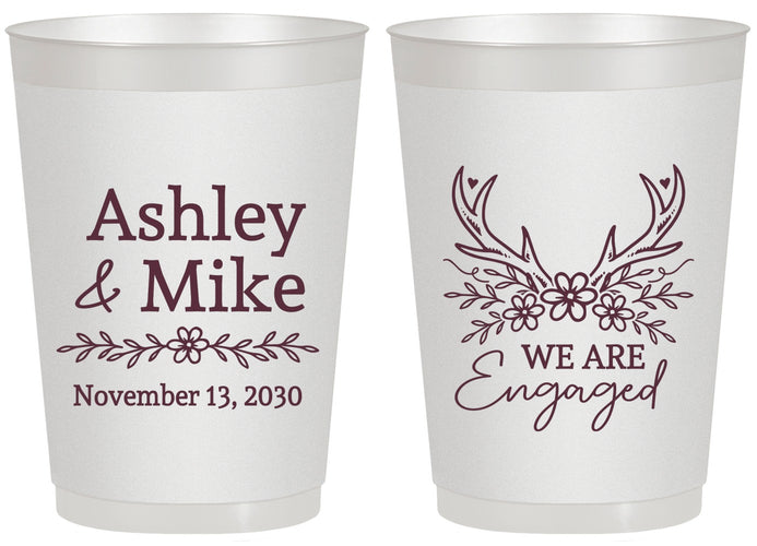 Personalized Engagement 20 oz Frosted Cups - We Are Engaged | 10009