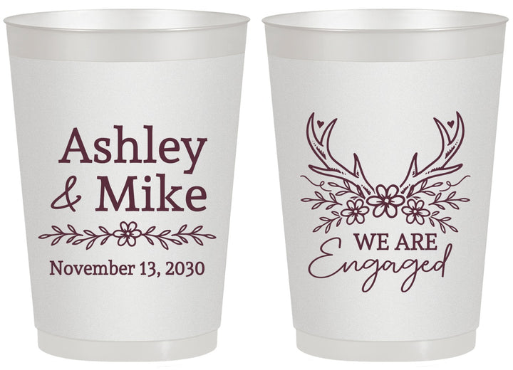 Personalized Engagement 20 oz Frosted Cups - We Are Engaged | 10009