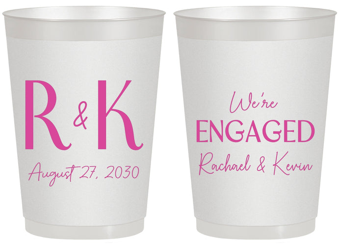 Personalized Engagement 20 oz Frosted Cups - We Are Engaged | 10011