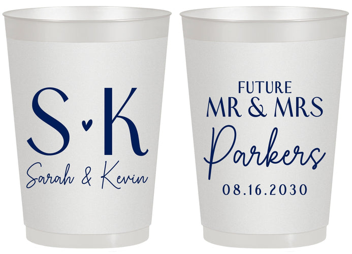 Personalized Engagement 20 oz Frosted Cups - Future Mr And Mrs | 10012