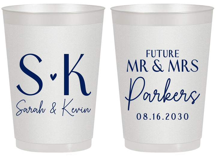 Personalized Engagement 20 oz Frosted Cups - Future Mr And Mrs | 10012