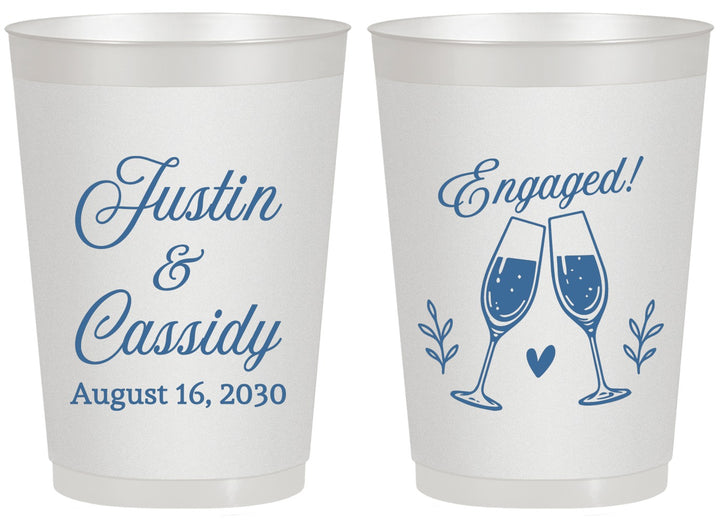 Personalized Engagement 20 oz Frosted Cups - Engaged | 10013