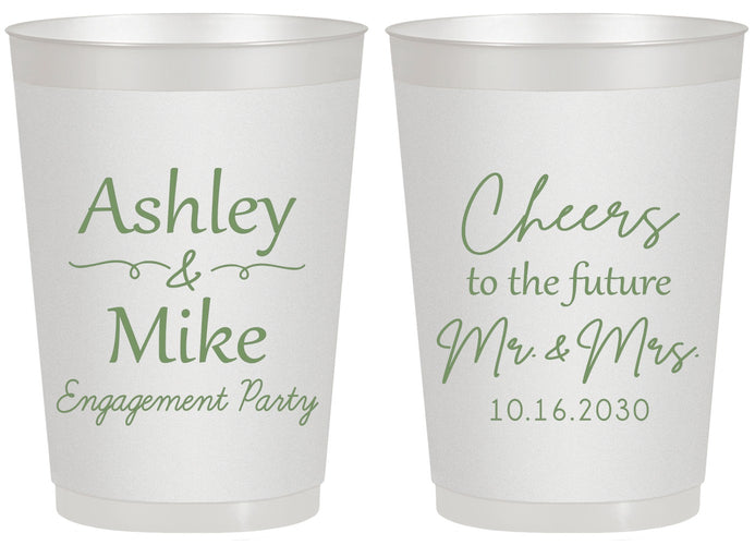 Personalized Engagement 20 oz Frosted Cups - Future Mr And Mrs | 10014