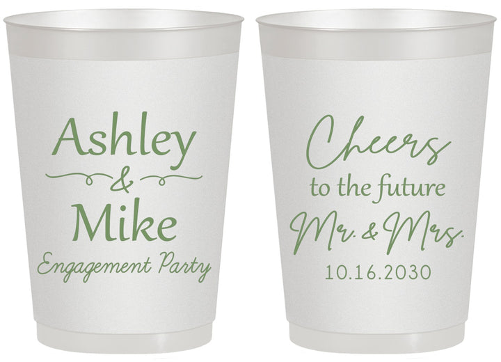 Personalized Engagement 20 oz Frosted Cups - Future Mr And Mrs | 10014