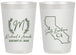Personalized Wedding 20 oz Frosted Cups - California | 104