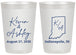 Personalized Wedding 20 oz Frosted Cups - Indiana | 113