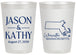 Personalized Wedding 20 oz Frosted Cups - Massachusetts | 120