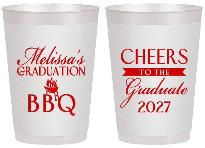 Personalized Graduation 20 oz Frosted Cups - Class Of 2027 Bbq | 130006