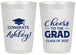 Personalized Graduation 20 oz Frosted Cups - Class Of 2027 Cheers Grad | 130020