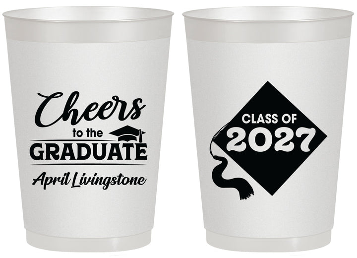 Personalized Graduation 20 oz Frosted Cups - Class Of 2027 Tassel Hassel | 130033