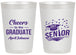 Personalized Graduation 20 oz Frosted Cups - Class Of 2027 Cheers Graduate | 130035