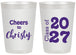 Personalized Graduation 20 oz Frosted Cups - Class Of 2027 Cheers | 130037